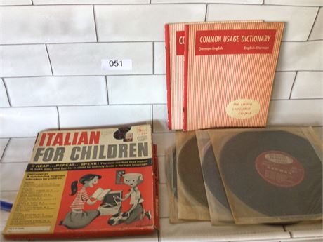 10 inch record Italian and German lessons for kids