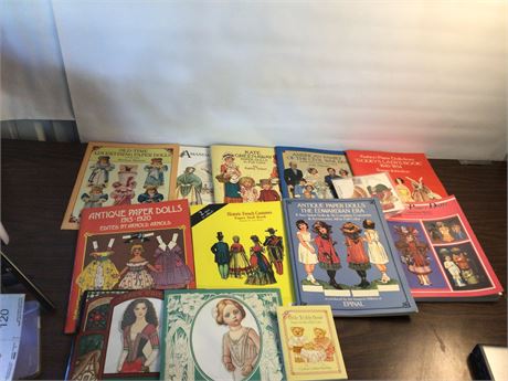 Vintage paper doll lot books