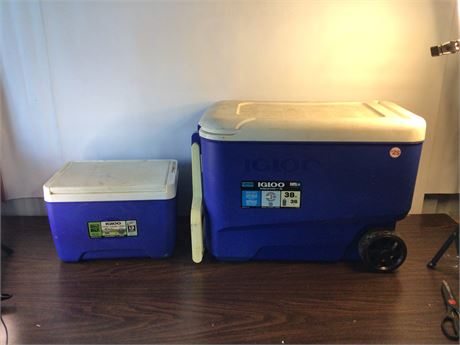 2 igloo coolers