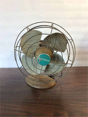 Vintage table top industrial style fan by Dominion