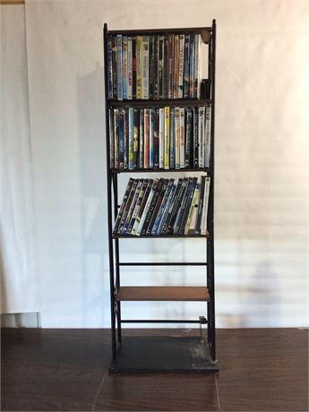 DVD stand with 55 DVDs